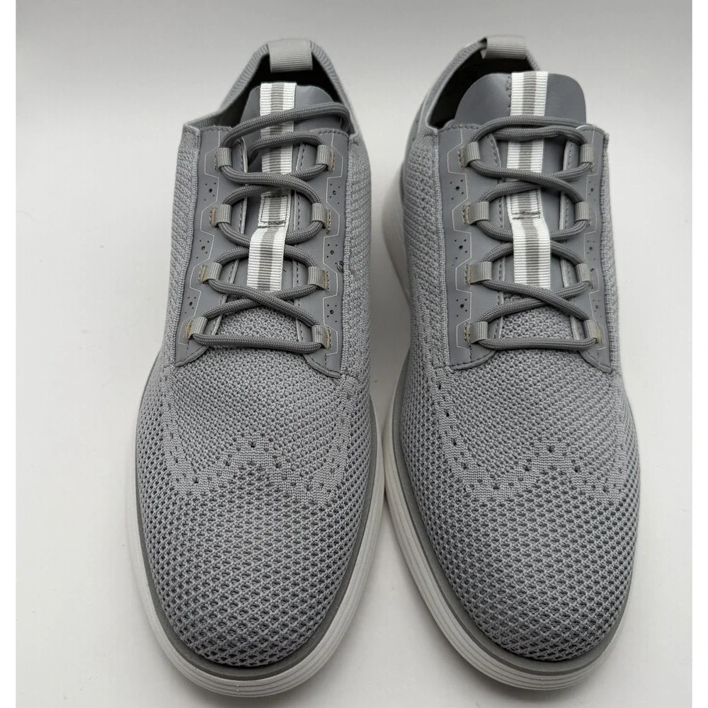 Bruno Marc Knit Oxford Men's Shoes Sz 12 Gray Wingtip Brogue Excellent Condition